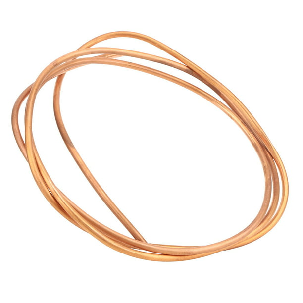 OD 6mm / ID 5mm Ancorrosion Resistanced Soft Coil Pipe 2m C1100 T2 Copper Tube for Air Conditioner Refrigerator Tubing Copper Pipe with Electrical Conductivity 